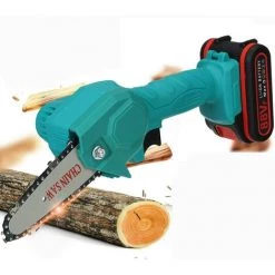 Fantablau Tron?onneuse VIOLEWORKS 4" 18V Sécateur Sans Fil Batterie Tron?onneuse Scie à B?che électrique 1 Batterie Bleu -Scie électrique portative Soldes 67287490 4