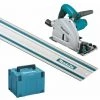 Scie Circulaire Plongeante MAKITA 1300W 165MM En Coffret MAK-PAC + Rail De Guidage 1400 Mm - SP6000J1