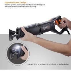 PEDY Scie Sabre ，Scie Alternative 850 W. 2 Lames De Rechange Pour Couper Bois (0-180 Mm), Métal (0-10 Mm) -Scie électrique portative Soldes 67633682 4