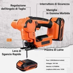 GIZCAM Scie Sauteuse Pendulaire 18 V TLJS02D- 6 Lames -Scie électrique portative Soldes 67697273 3