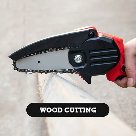 DONTODENT Mini Scie à Chaîne électrique Sans Fil Rechargeable Scie à Bois Scie électrique à Une Main - Prise Britannique à Deux Batteries 4 DONTODENT Mini Scie à Chaîne électrique Sans Fil Rechargeable Scie à Bois Scie électrique à Une Main - Prise Britannique à Deux Batteries – Image 4