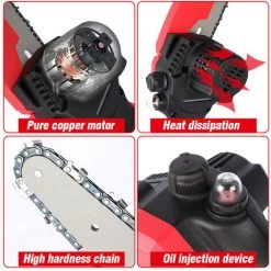 ONEVAN Scie à Chaîne électrique 3500W, 8 Pouces, Avec Huileur, Outil De Jardinage Pour Le Bois, Batterie 18V Rechargeable 7 ONEVAN Scie à Chaîne électrique 3500W, 8 Pouces, Avec Huileur, Outil De Jardinage Pour Le Bois, Batterie 18V Rechargeable -Scie électrique portative Soldes 67818655 3