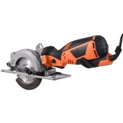 LIFCAUSAL Mini Scie Circulaire 5,8 A 3500 Tr/min Avec Lames 24T 40T Pour Bois Plastique Profondeur De Coupe Maximale 1-11/16'' (90 Degrés) 1-1/8'' (45 Degrés), Coupe En Biseau, Règle D'échelle, Poussière Port D'aspiration -Scie électrique portative Soldes 67837825 3