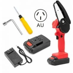 ECHOO Mini Scie à Chaîne électrique Sans Fil Rechargeable Scie à Bois Scie électrique à Une Main - Prise AU à Deux Batteries