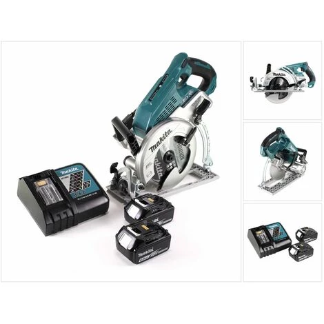 Makita DRS 780 RG Scie Circulaire Sans Fil 36V ( 2x18V ) 185 Mm Brushless + 2x Batteries 6,0Ah + Chargeur 5 Makita DRS 780 RG Scie Circulaire Sans Fil 36V ( 2x18V ) 185 Mm Brushless + 2x Batteries 6,0Ah + Chargeur – Image 5