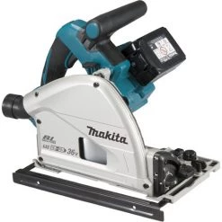 Scie Plongeante MAKITA 18V Li-Ion 5.0 Ah 165 Mm + 2 Batteries, Chargeur, Coffret - DSP600PT2J
