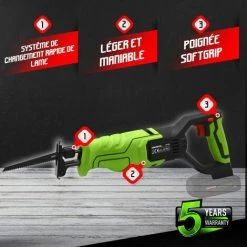 CONSTRUCTOR Scie égoïne Sans Fil Max 20V - Sans Batterie -Scie électrique portative Soldes 8441792 3