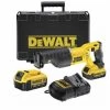 DeWalt - Scie Sabre 18V 2X4Ah Li-Ion + Coffret Et Changement Lame Sans Clé - DCS380M2