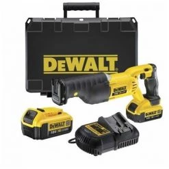 DeWalt - Scie Sabre 18V 2X4Ah Li-Ion + Coffret Et Changement Lame Sans Clé - DCS380M2