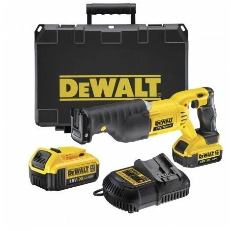 DeWalt - Scie Sabre 18V 2X4Ah Li-Ion + Coffret Et Changement Lame Sans Clé - DCS380M2 1 DeWalt - Scie Sabre 18V 2X4Ah Li-Ion + Coffret Et Changement Lame Sans Clé - DCS380M2