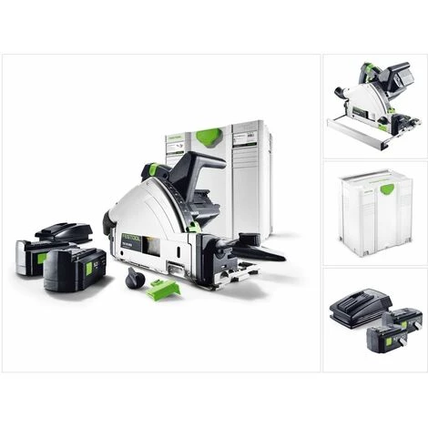 Festool TSC 55 REB-Li Plus Scie Plongeante Sans Fil 18 / 36 V Avec Boîtier Systainer Inclus 2x BP Batterie & Chargeur TCL 6 ( 201389 ) 1 Festool TSC 55 REB-Li Plus Scie Plongeante Sans Fil 18 / 36 V Avec Boîtier Systainer Inclus 2x BP Batterie & Chargeur TCL 6 ( 201389 )