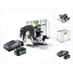 Festool HKC 55 Li EB Basic Scie Circulaire à Capot Basculant Sans Fil Avec Boîtier Systainer + 1x Batterie BP 5,2 Ah + Chargeur TCL 6