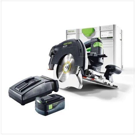 Festool HKC 55 Li EB Basic Scie Circulaire à Capot Basculant Sans Fil Avec Boîtier Systainer + 1x Batterie BP 5,2 Ah + Chargeur TCL 6 2 Festool HKC 55 Li EB Basic Scie Circulaire à Capot Basculant Sans Fil Avec Boîtier Systainer + 1x Batterie BP 5,2 Ah + Chargeur TCL 6 – Image 2