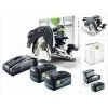 Festool HKC 55 Li 5,2 EB-Plus-SCA Scie Circulaire Sans Fil Avec Boîtier Systainer + 2x Batteries BP 18 Li 5,2 AS + Chargeur SCA 8 ( 201369 )