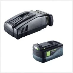 Festool HKC 55 Li 5,2 EB-Basic Scie Circulaire Sans Fil Avec Boîtier Systainer + 1x Batterie BP 18 Li 5,2 Ah AS + Chargeur SCA 8 -Scie électrique portative Soldes 9480848 5