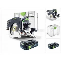 Festool HKC 55 Li EB Basic Scie Circulaire Sans Fil Avec Boîtier Systainer + 1x Batterie BP 18 Li 3,1 C -Scie électrique portative Soldes 9480849 5