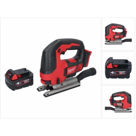 .MILWAUKEE. Milwaukee M18 BJS - 18 V Scie Sauteuse Sans Fil + 1x Batterie M18 B4 4,0 Ah - Sans Chargeur 1 .MILWAUKEE. Milwaukee M18 BJS - 18 V Scie Sauteuse Sans Fil + 1x Batterie M18 B4 4,0 Ah - Sans Chargeur