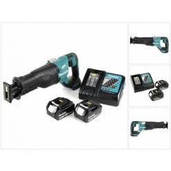 Makita DJR 187 RT 18 V Li-Ion Scie Récipro Sans Fil + 2x Batteries 5,0 Ah + Chargeur - Sans Coffret De Transport -Scie électrique portative Soldes 9481262 4