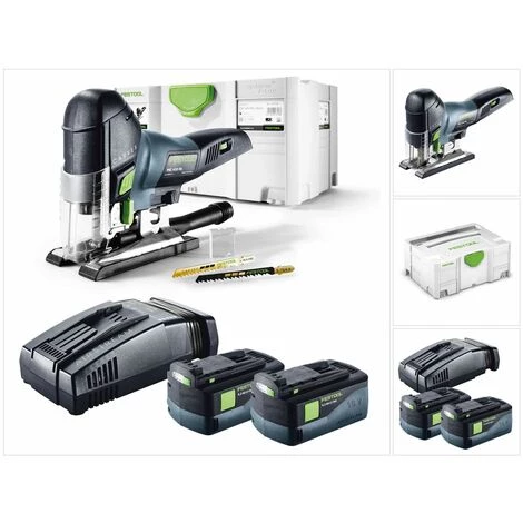 Festool PSC 420 Li 5,2 EB-Basic Scie Sauteuse Sans Fil CARVEX Avec Boîtier Systainer + 2x Batteries BP 18 Li 5,2 AS 18V 5,2 Ah + Chargeur Rapide SCA 8 Li-Ion 1 Festool PSC 420 Li 5,2 EB-Basic Scie Sauteuse Sans Fil CARVEX Avec Boîtier Systainer + 2x Batteries BP 18 Li 5,2 AS 18V 5,2 Ah + Chargeur Rapide SCA 8 Li-Ion