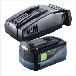 Festool TSC 55 Li 5,2 REB-Basic Scie Circulaire Plongeante Sans Fil Avec Boîtier Systainer + 1x Batterie BP 18 Li 5,2 AS 18V 5,2 Ah + Chargeur Rapide SCA 8 Li-Ion -Scie électrique portative Soldes 9498560 5