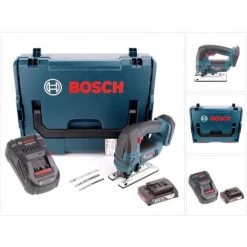 Bosch GST 18 V-Li B Professional Scie Sauteuse Sans Fil Avec Boîtier L-Boxx + 1x Batterie GBA 2,0 Ah + Chargeur Rapide GAL 1880 CV
