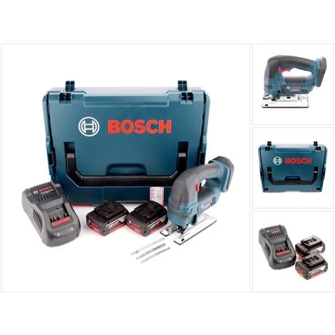 Bosch GST 18 V-Li B Professional Scie Sauteuse Sans Fil Avec Boîtier L-Boxx + 2x Batteries GBA 5,0 Ah + Chargeur Rapide GAL 1880 CV 4 Bosch GST 18 V-Li B Professional Scie Sauteuse Sans Fil Avec Boîtier L-Boxx + 2x Batteries GBA 5,0 Ah + Chargeur Rapide GAL 1880 CV – Image 4